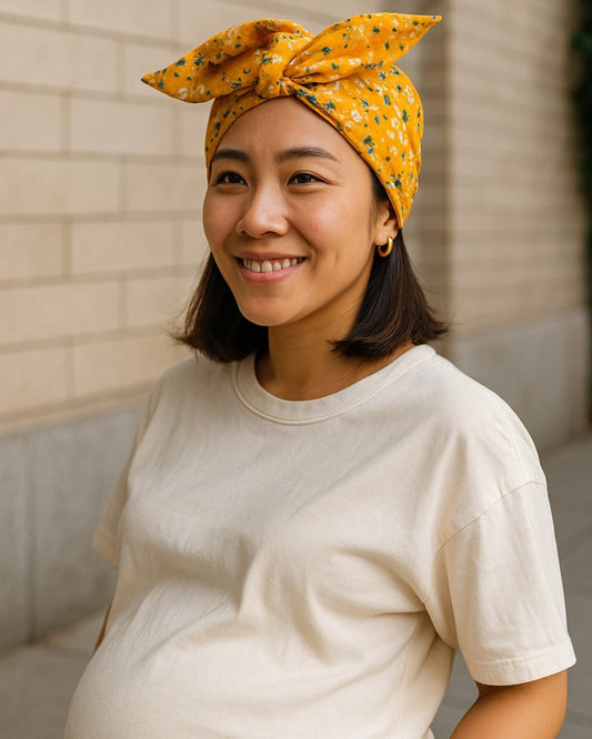 Wired Headband - Mustard Ditsy