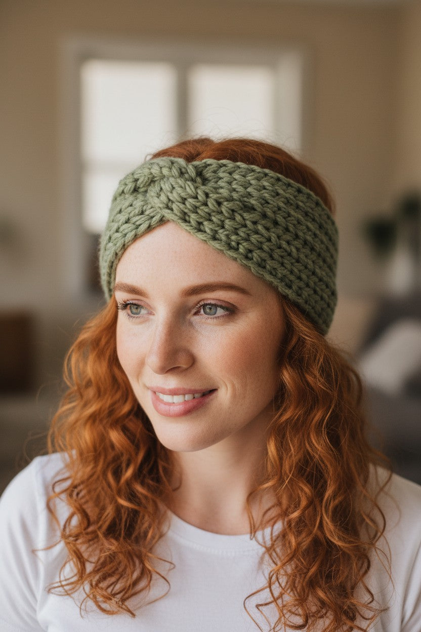 Knitted Twist  Headband