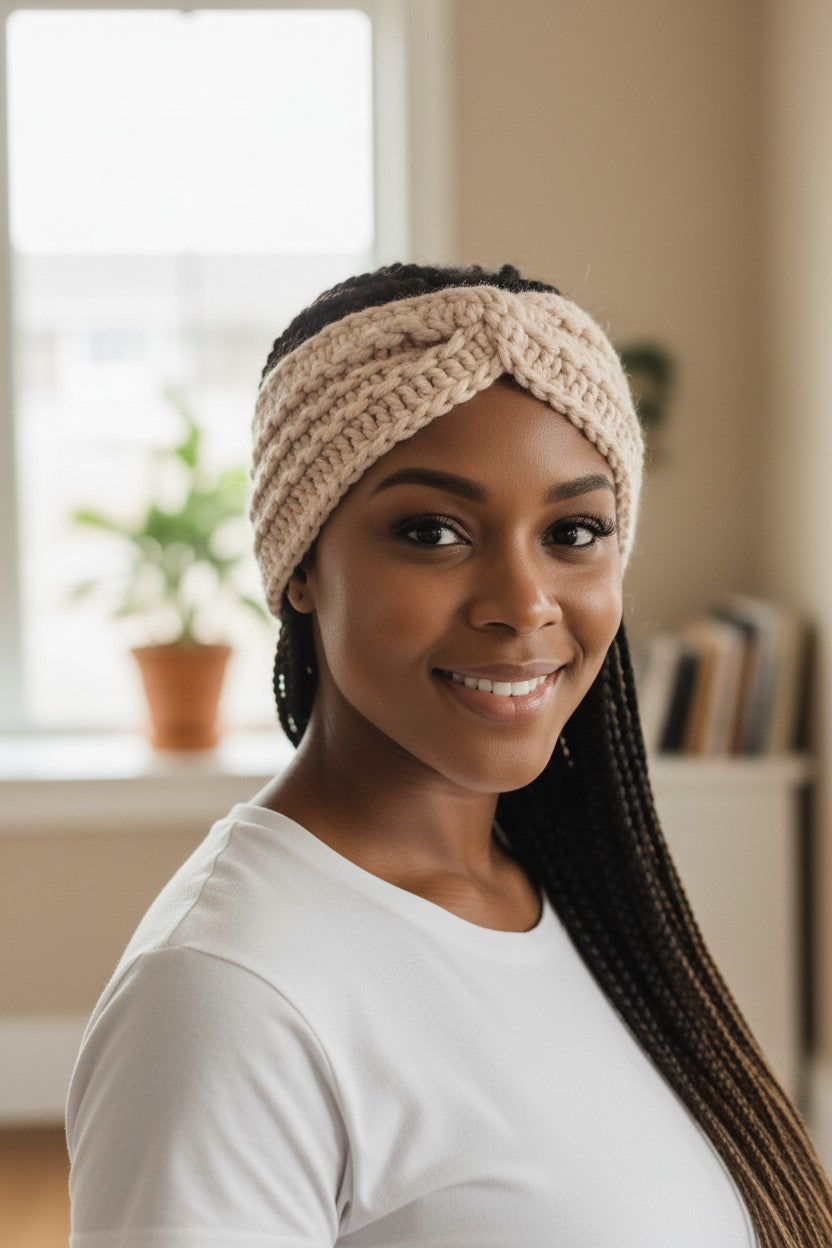 Knitted Twist  Headband