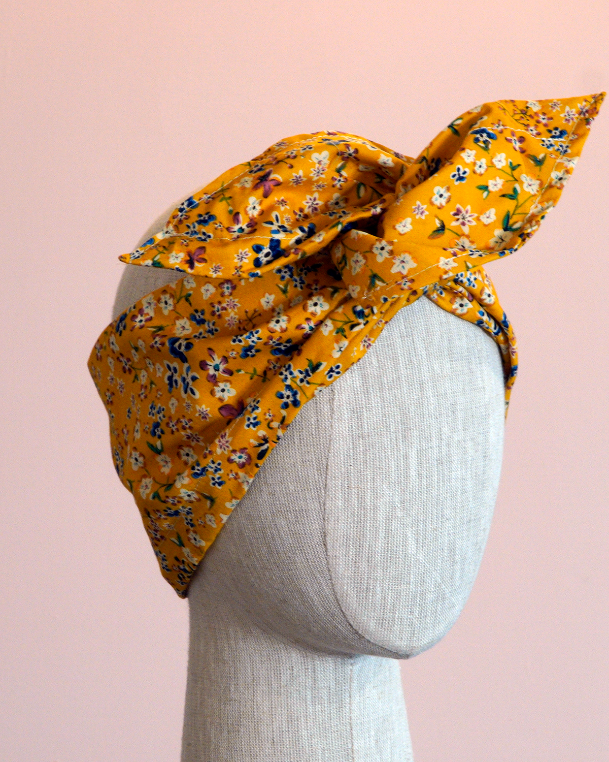 Wired Headband - Mustard Ditsy
